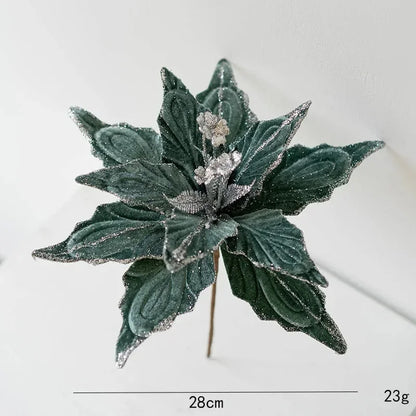 Golden Flannel Decorative Christmas Flower for Arrangements and Monzzi Tree