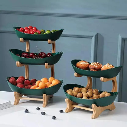 Stackable Natural Bamboo Fruit Baskets for Organized Storage - Monzzi