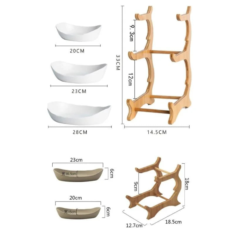 Stackable Natural Bamboo Fruit Baskets for Organizing Your Produce - Monzzi