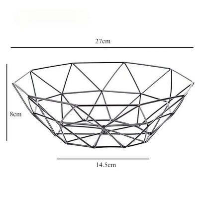 Versatile Decorative Metal Fruit Bowl for Fruit Organization and Home Décor