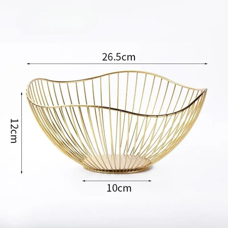 Versatile Decorative Metal Fruit Bowl for Fruit Organization and Home Décor
