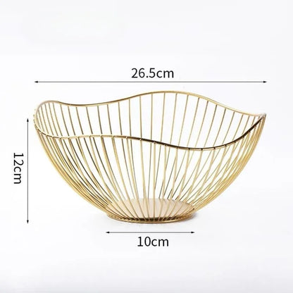 Versatile Decorative Metal Fruit Bowl for Fruit Organization and Home Décor