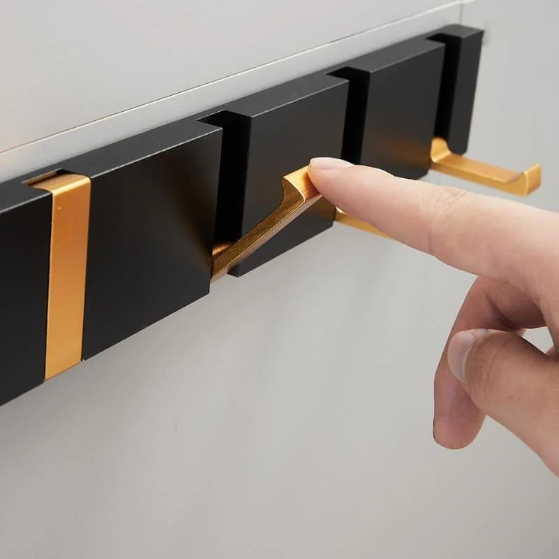 Versatile Retractable Aluminum Hooks for Bathroom and Closet Use