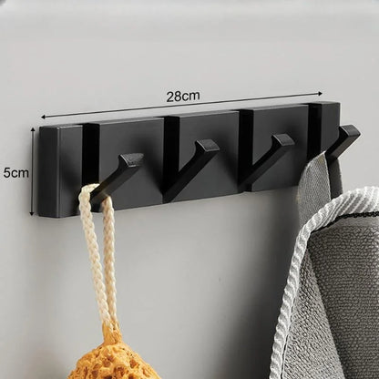 Versatile Retractable Aluminum Hooks for Bathroom and Closet Organization
