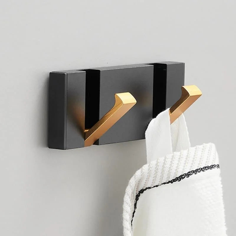 Versatile Retractable Aluminum Hooks for Bathroom and Closet Organization