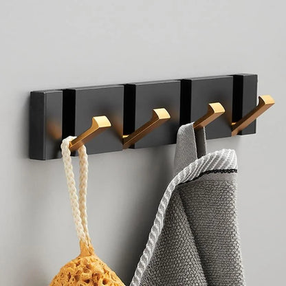 Versatile Retractable Aluminum Hooks for Bathroom and Closet Organization