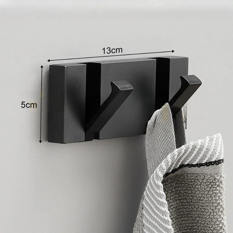 Versatile Retractable Aluminum Hooks for Bathroom and Closet Organization