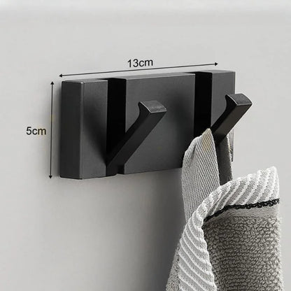 Versatile Retractable Aluminum Hooks for Bathroom and Closet Organization