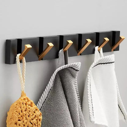 Versatile Retractable Aluminum Hooks for Bathroom and Closet Organization