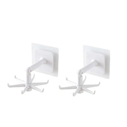Monzzi Self-Adhesive Rotating Hooks for Organizing Accessories and Clothing - Durable ABS Design