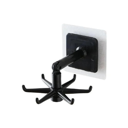 Monzzi Self-Adhesive Rotating Hooks for Organizing Accessories and Clothing - Durable ABS Design