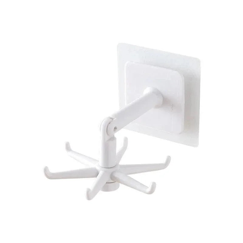 Monzzi Self-Adhesive Rotating Hooks for Organizing Accessories and Clothing - Durable ABS Design