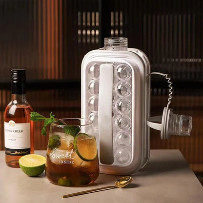 Monzzi Cold Drink Water Bottle with Round Ice Mold