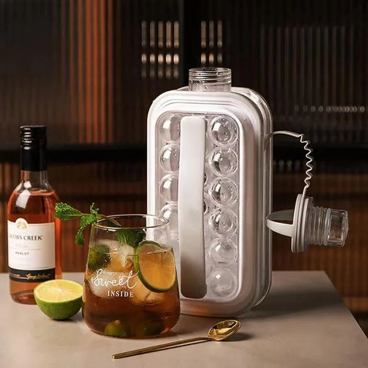 Monzzi Cold Drink Water Bottle with Round Ice Mold