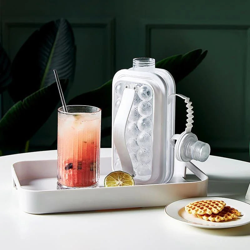 Monzzi Cold Drink Water Bottle with Round Ice Mold