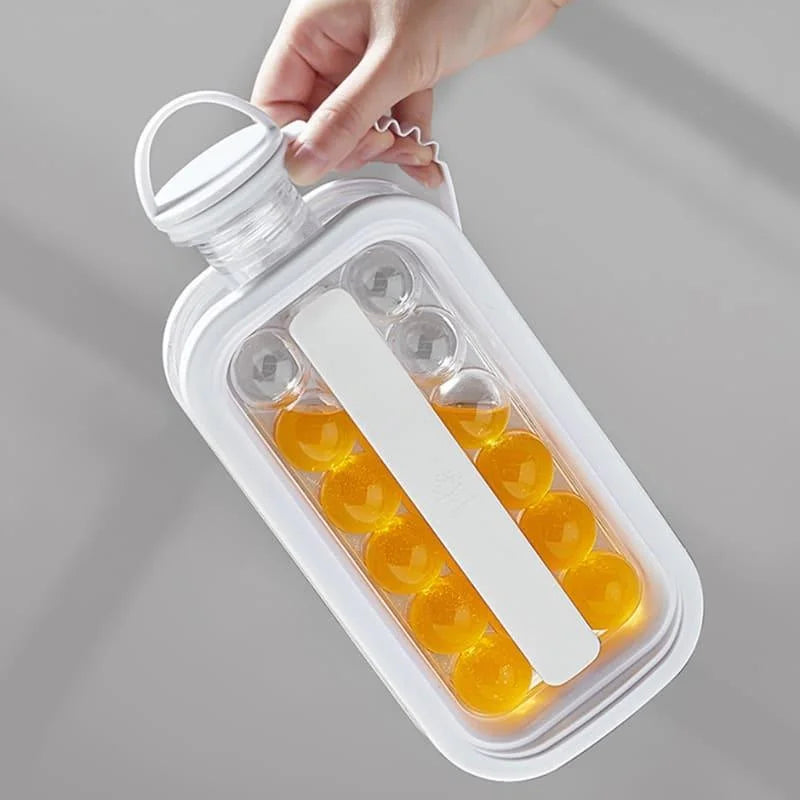Monzzi Cold Drink Water Bottle with Round Ice Mold