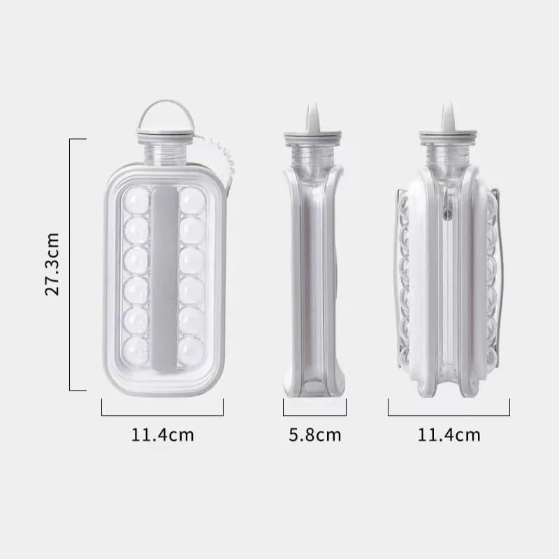 Monzzi Cold Drink Water Bottle with Round Ice Mold