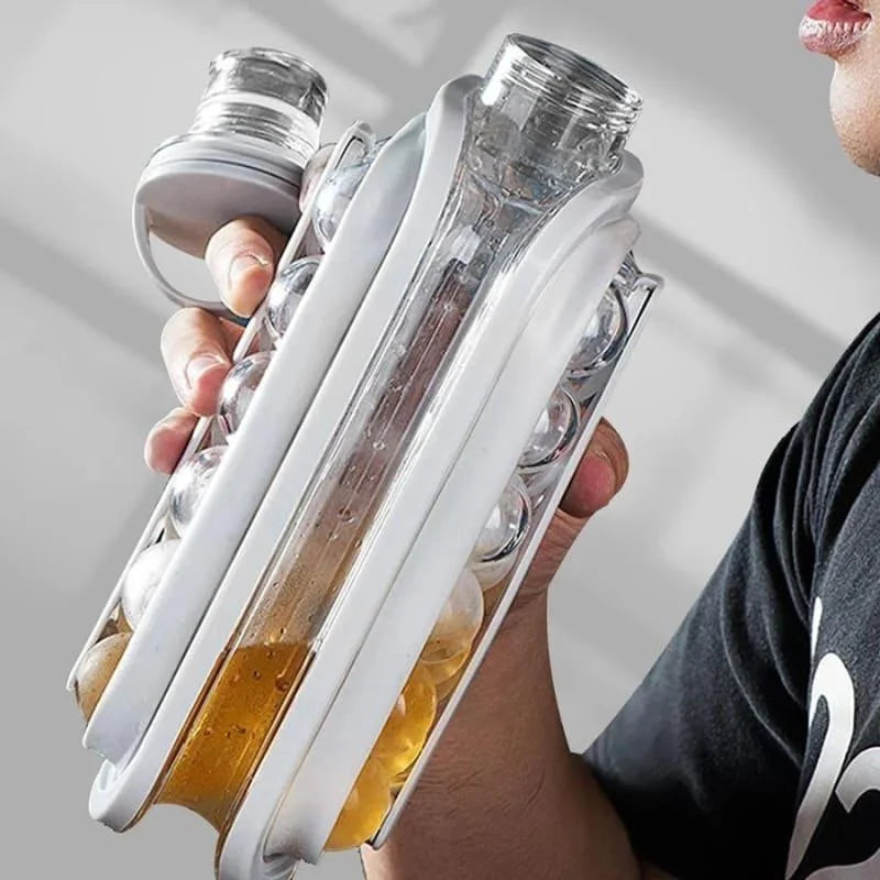 Monzzi Cold Drink Water Bottle with Round Ice Mold
