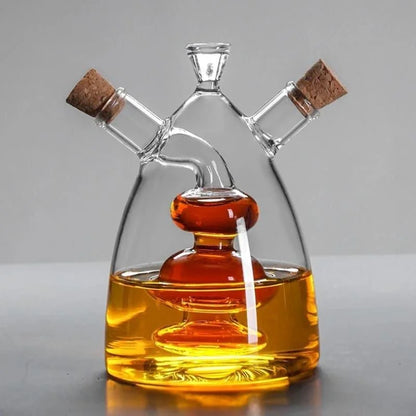 Monzzi 2-in-1 Glass Olive Oil and Vinegar Bottle with Cork Lid
