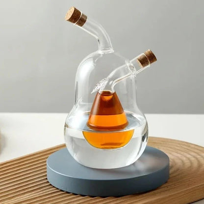 Monzzi 2-in-1 Glass Olive Oil and Vinegar Bottle with Cork Lid
