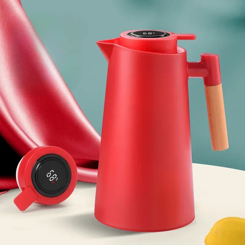 Monzzi Thermal Bottle with Built-in Digital Thermometer for Coffee and Tea
