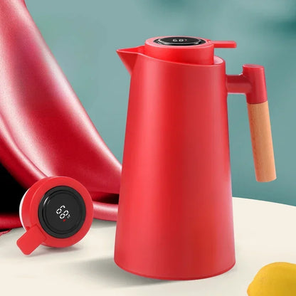 Thermal Bottle with Built-in Digital Thermometer for Coffee and Tea