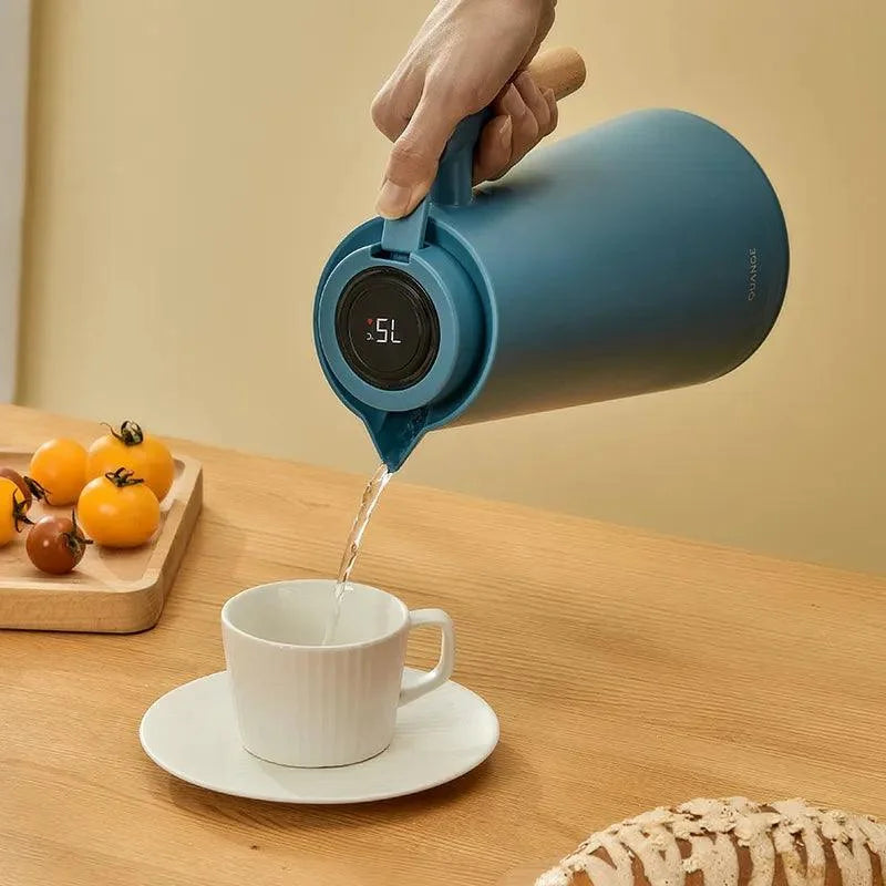 Monzzi Thermal Bottle with Built-in Digital Thermometer for Coffee and Tea