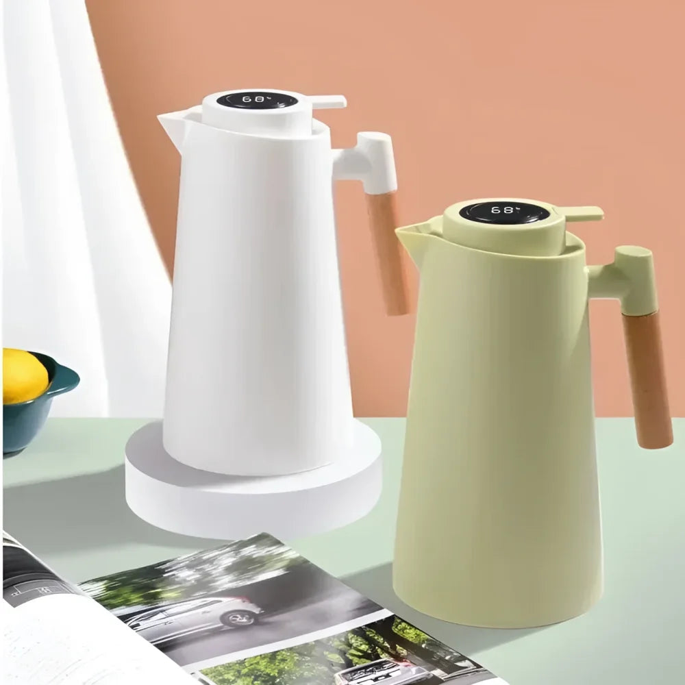 Monzzi Thermal Bottle with Built-in Digital Thermometer for Coffee and Tea