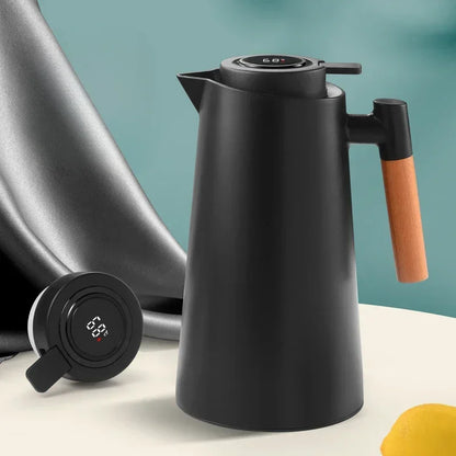 Thermal Bottle with Built-in Digital Thermometer for Coffee and Tea