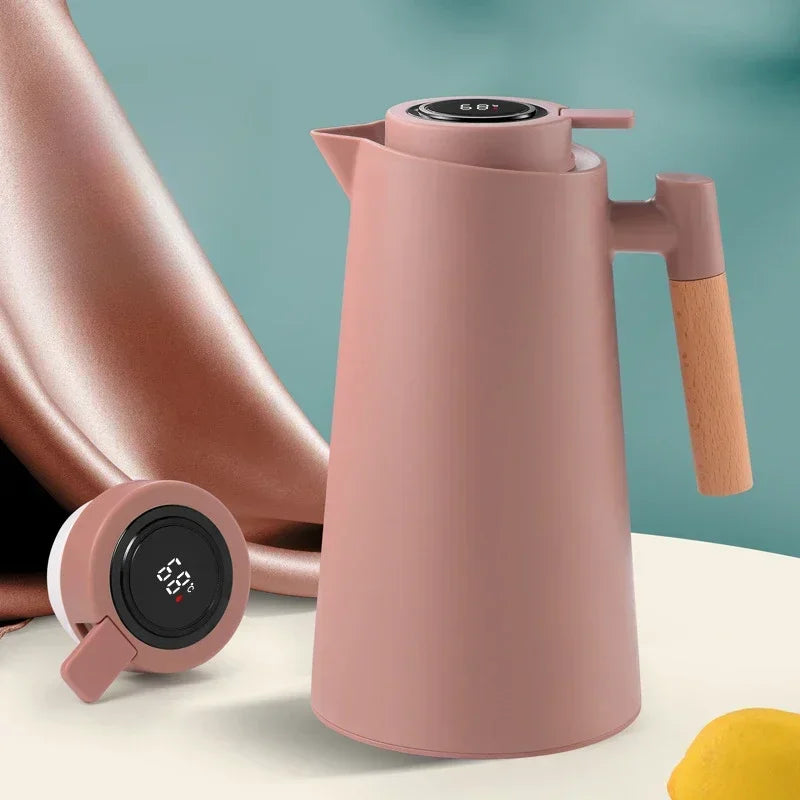 Thermal Bottle with Built-in Digital Thermometer for Coffee and Tea
