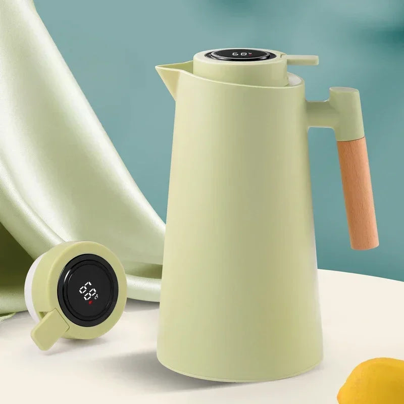 Thermal Bottle with Built-in Digital Thermometer for Coffee and Tea