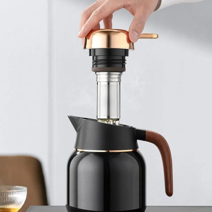 Monzzi - Stainless Steel and Ceramic Insulated Bottle for Coffee and Tea