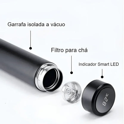 Monzzi Drinks Stainless Steel Thermal Bottle with LED Digital Temperature Sensor