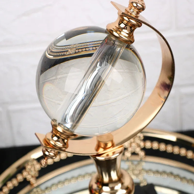Elegant European Crystal Globe for Office and Living Room Décor
