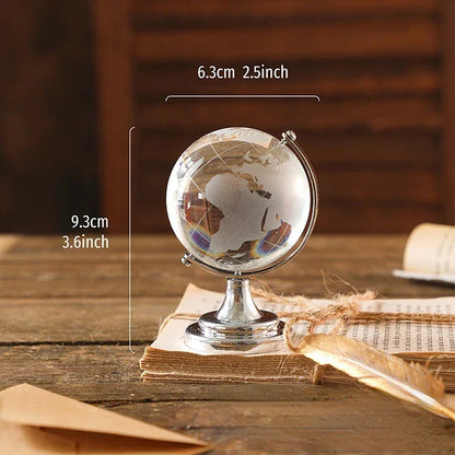 Clear Crystal Globe with World Map Design for Monzzi Table
