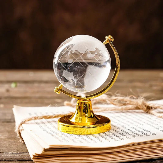 Clear Crystal Globe with World Map Design for Monzzi Table
