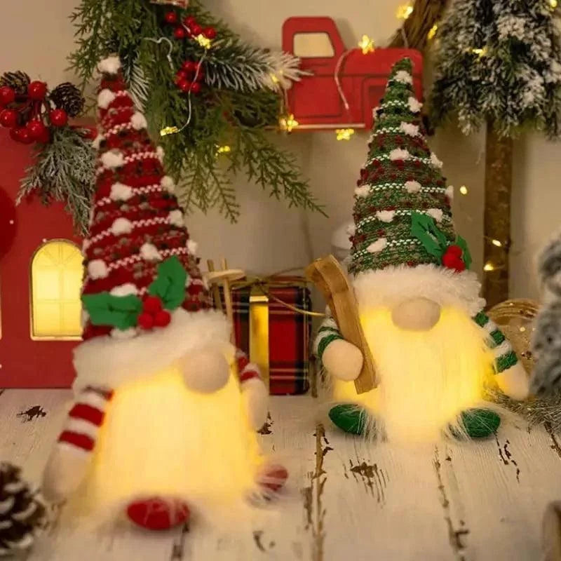 LED-Illuminated Christmas Gnome for Monzzi Holiday Decor