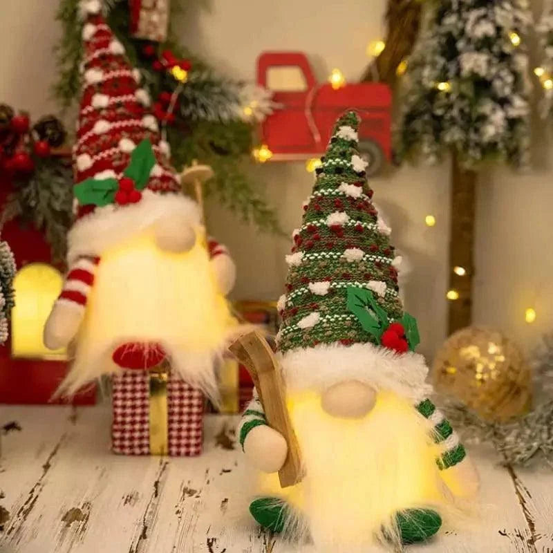 LED-Illuminated Christmas Gnome for Monzzi Holiday Decor