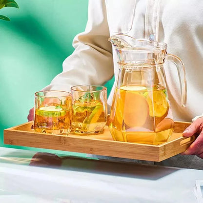 1.8L Borosilicate Glass Pitcher with Lid for Monzzi Drinks