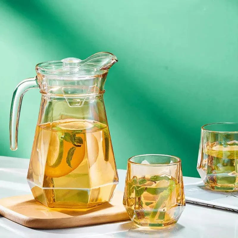 1.8L Borosilicate Glass Pitcher with Lid for Monzzi Drinks