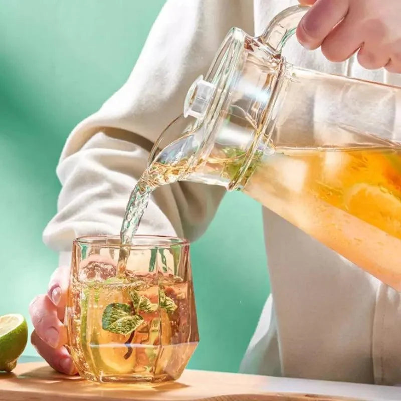 1.8L Borosilicate Glass Pitcher with Lid for Monzzi Drinks