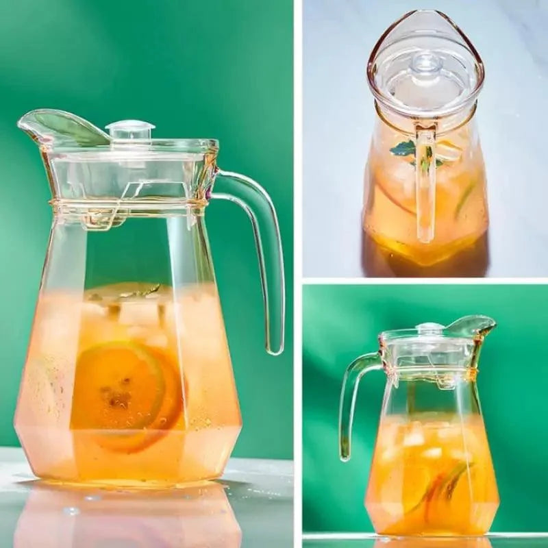 1.8L Borosilicate Glass Pitcher with Lid for Monzzi Drinks