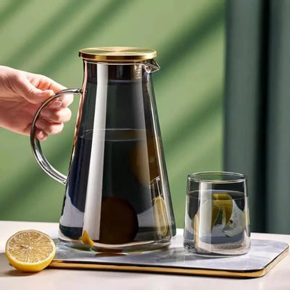 Monzzi 2L Borosilicate Glass Beverage Pitcher with Lid