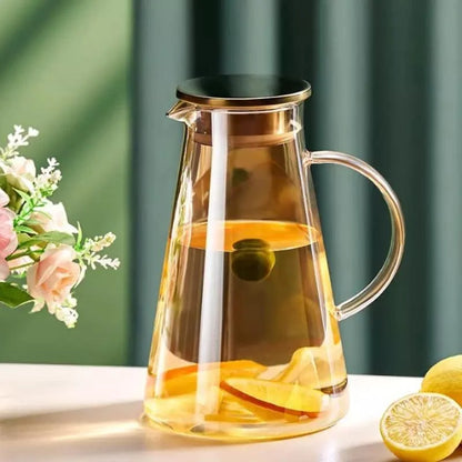 Monzzi 2L Borosilicate Glass Beverage Pitcher with Lid