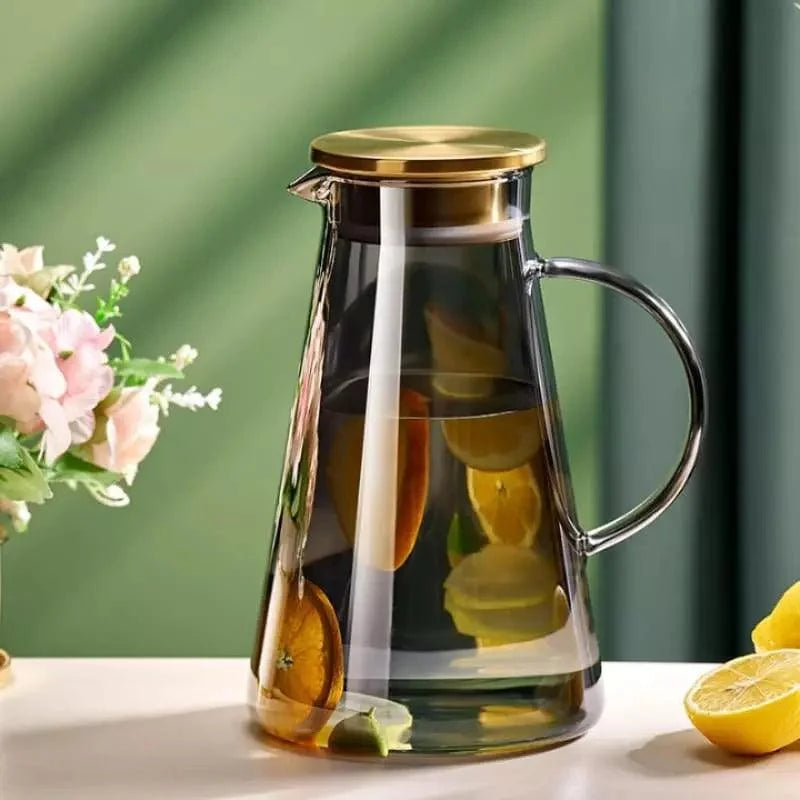 Monzzi 2L Borosilicate Glass Beverage Pitcher with Lid