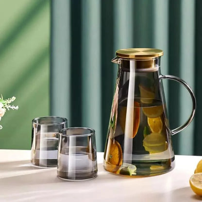 Monzzi 2L Borosilicate Glass Beverage Pitcher with Lid
