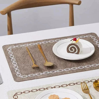 Monzzi Non-Slip Fabric Placemat for Square Tables