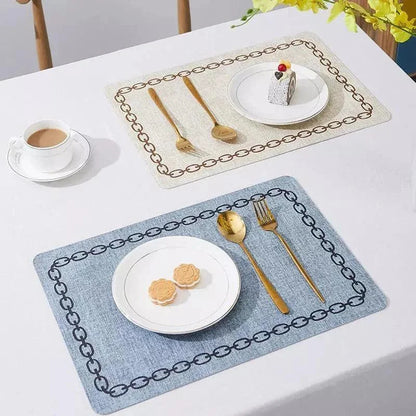 Monzzi Non-Slip Fabric Placemat for Square Tables