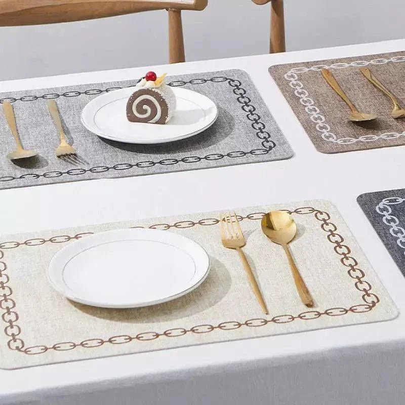 Monzzi Non-Slip Fabric Placemat for Square Tables