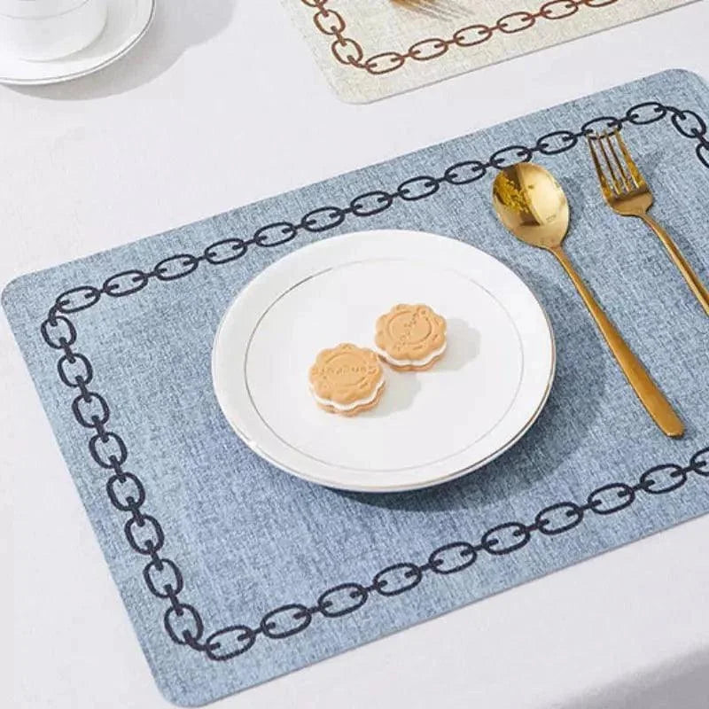 Monzzi Non-Slip Fabric Placemat for Square Tables